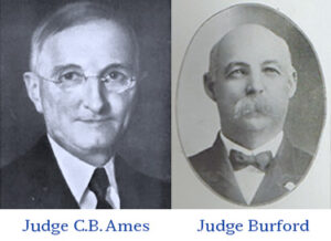 historic photo of Judge C.B. Ames and Judge Buford